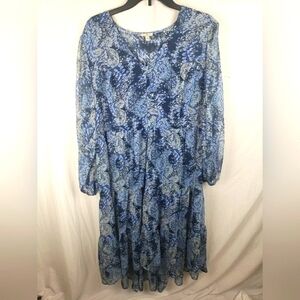 NWT Joie Blue Printed Maxi Dress Sz XL